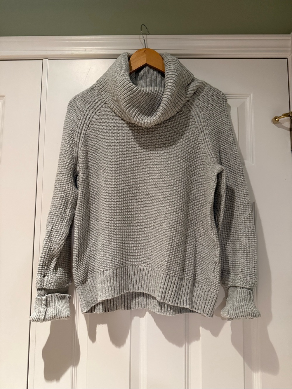 Market & Spruce Light Gray Cowl Neck Sweater